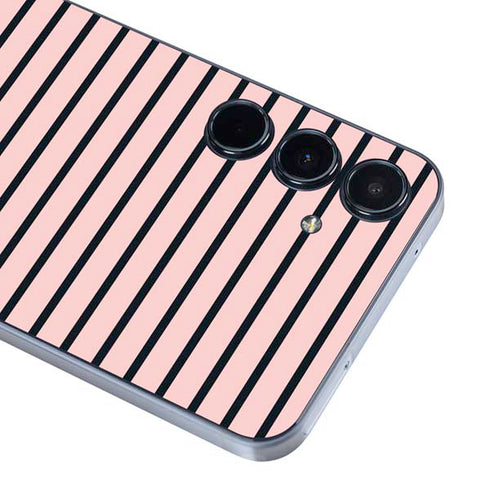 Pink and Black Stripes Galaxy A55 5G Skin