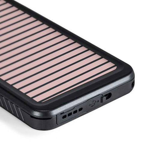 Pink and Black Stripes Galaxy S24 Plus Waterproof Case