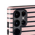 Pink and Black Stripes Galaxy S25 Ultra Impact Case