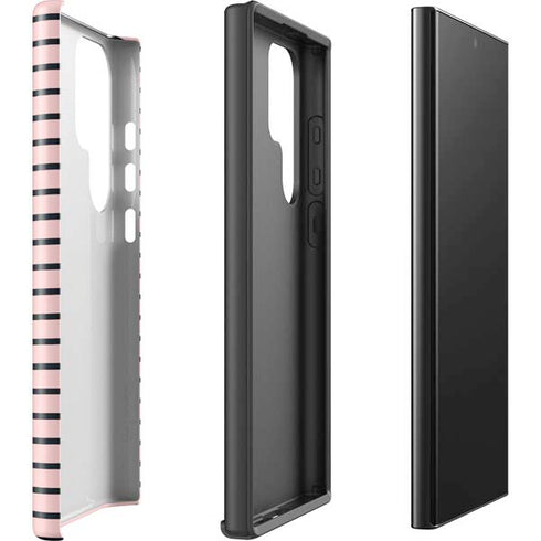 Pink and Black Stripes Galaxy S25 Ultra Impact Case