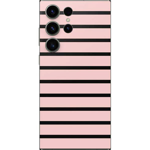Pink and Black Stripes Galaxy S25 Ultra Skin