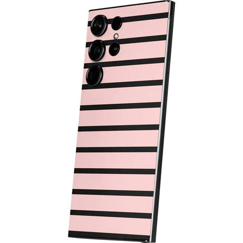 Pink and Black Stripes Galaxy S25 Ultra Skin