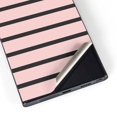 Pink and Black Stripes Galaxy S25 Ultra Skin
