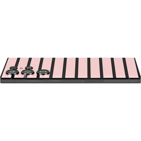 Pink and Black Stripes Galaxy S25 Ultra Skin