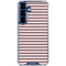 Pink and Black Stripes Galaxy S25 Clear Case