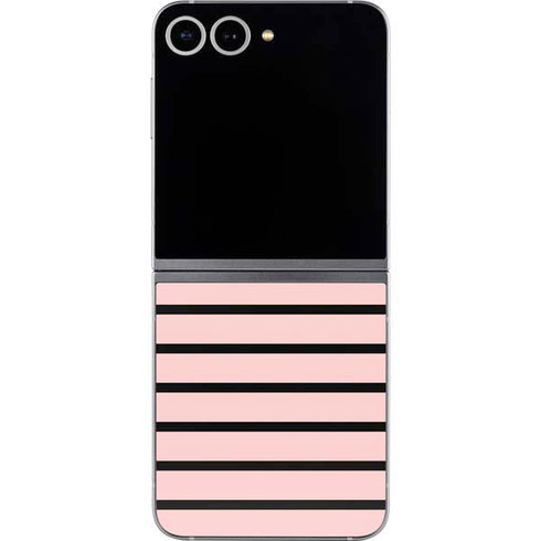 Pink and Black Stripes Galaxy Z Flip6 Skin
