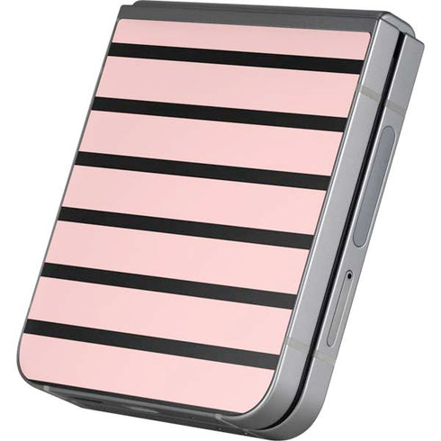 Pink and Black Stripes Galaxy Z Flip6 Skin