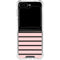 Pink and Black Stripes Galaxy Z Flip6 Clear Case