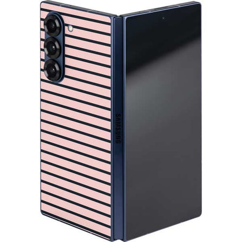 Pink and Black Stripes Galaxy Z Fold6 Skin