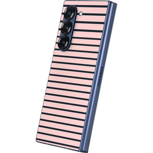 Pink and Black Stripes Galaxy Z Fold6 Skin
