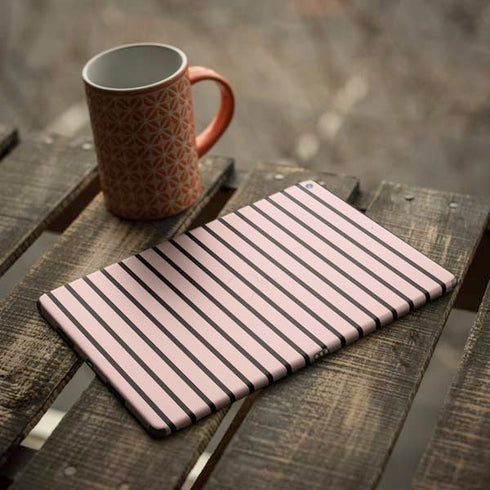 Pink and Black Stripes iPad Skins