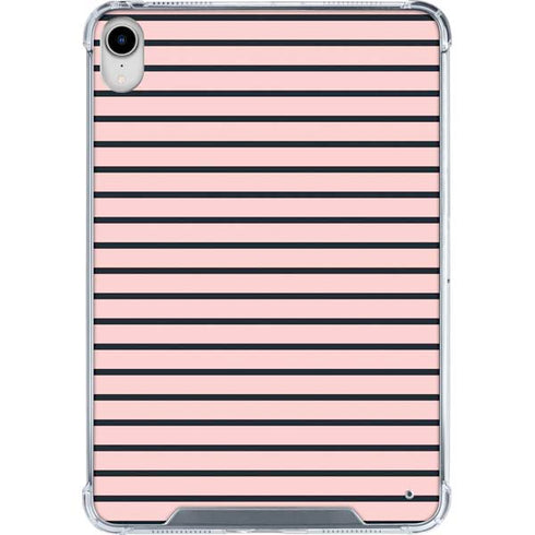 Pink and Black Stripes iPad 11th Gen (2025) Clear Case