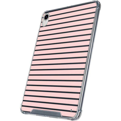 Pink and Black Stripes iPad 11th Gen (2025) Clear Case