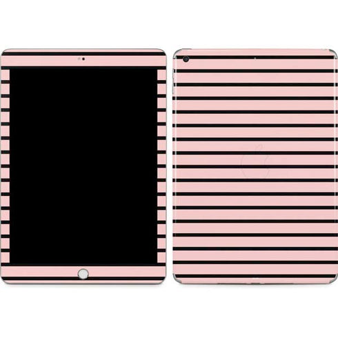 Pink and Black Stripes Apple iPad Skin