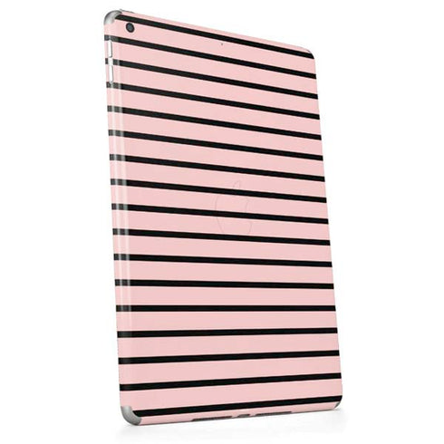 Pink and Black Stripes Apple iPad Skin