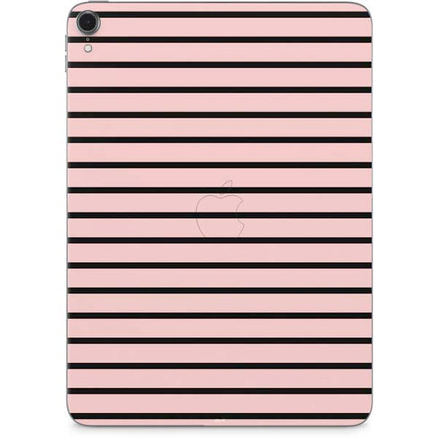 Pink and Black Stripes Apple iPad Pro Skin