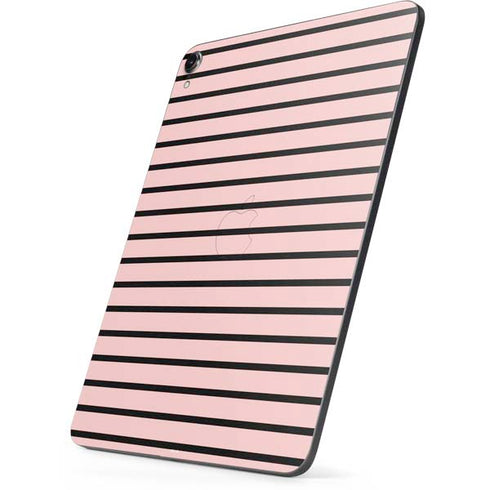 Pink and Black Stripes Apple iPad Pro Skin