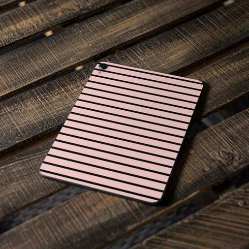Pink and Black Stripes Apple iPad Pro Skin