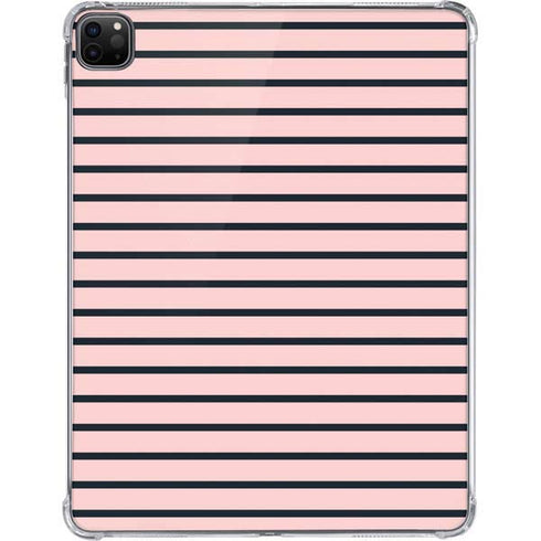 Pink and Black Stripes iPad Pro 11in (2024) Clear Case