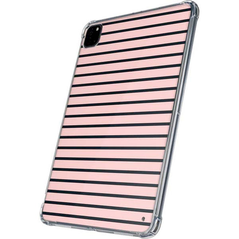 Pink and Black Stripes iPad Pro 11in (2024) Clear Case