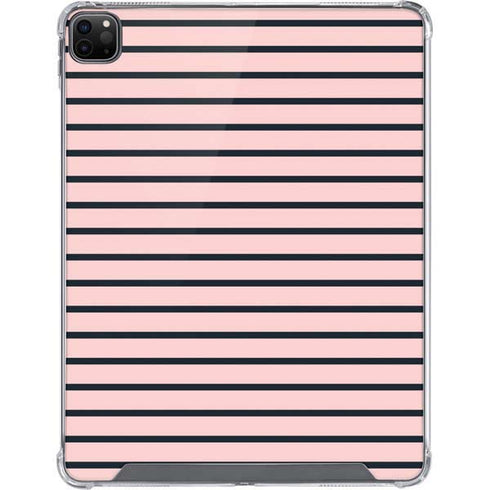 Pink and Black Stripes iPad Cases
