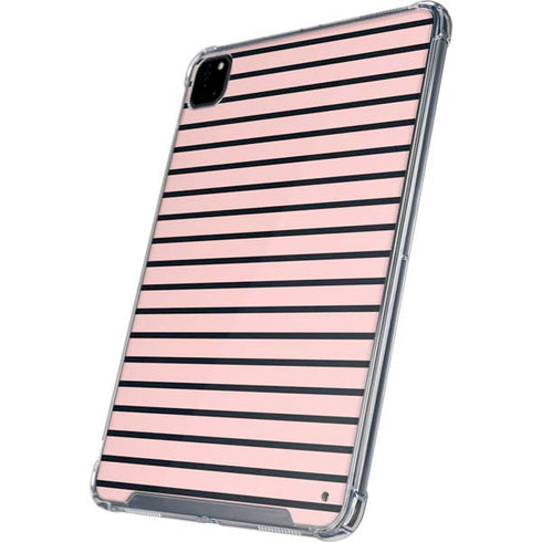 Pink and Black Stripes iPad Cases