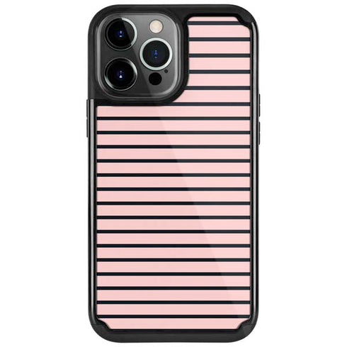 Pink and Black Stripes iPhone Cases