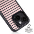 Pink and Black Stripes iPhone 15 Kickstand Case