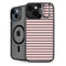 Pink and Black Stripes iPhone 15 Plus Kickstand Case