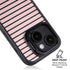 Pink and Black Stripes iPhone 15 Plus Kickstand Case