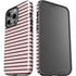 Pink and Black Stripes iPhone 15 Pro Impact Case