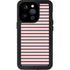 Pink and Black Stripes iPhone 15 Pro Waterproof Case