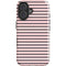 Pink and Black Stripes iPhone 16 Plus Impact Case