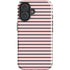 Pink and Black Stripes iPhone 16 Plus Impact Case
