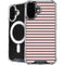 Pink and Black Stripes iPhone 16 Plus MagSafe Case