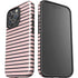 Pink and Black Stripes iPhone 16 Pro Impact Case