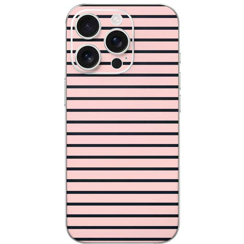 Pink and Black Stripes iPhone 16 Pro Skin