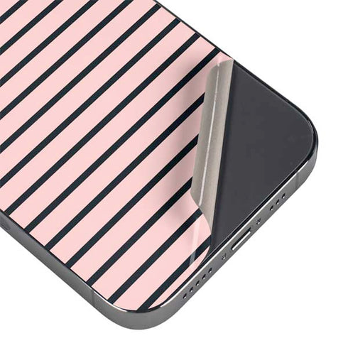 Pink and Black Stripes iPhone 16 Pro Skin