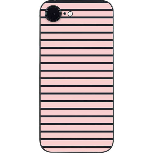 Pink and Black Stripes iPhone 16e Skin