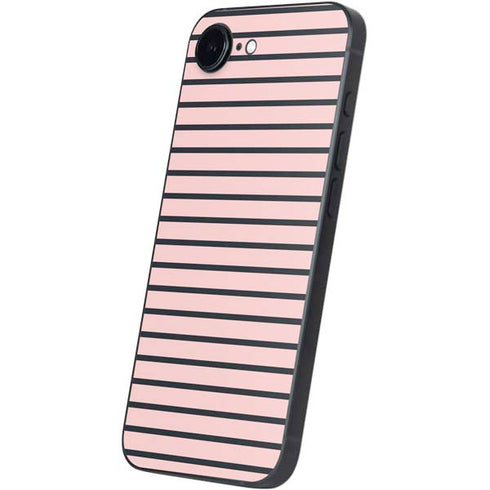 Pink and Black Stripes iPhone 16e Skin