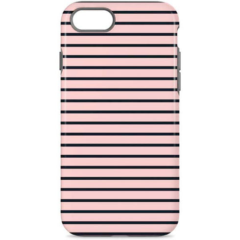 Pink and Black Stripes iPhone Cases