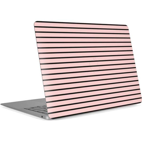 Pink and Black Stripes Apple MacBook Air Skin