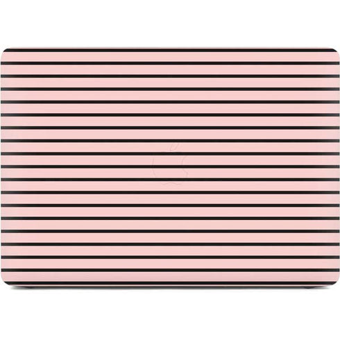 Pink and Black Stripes Apple MacBook Air Skin