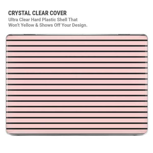 Pink and Black Stripes MacBook Pro 14in (2021-24) Case plus Skin