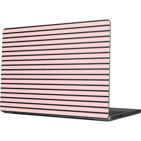 Pink and Black Stripes Apple MacBook Pro 14-inch Skin