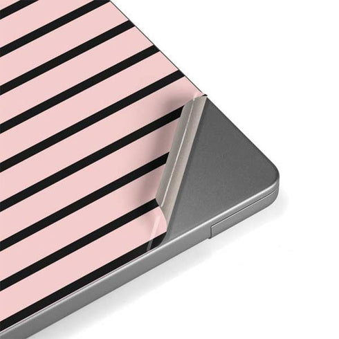 Pink and Black Stripes Apple MacBook Pro 14-inch Skin
