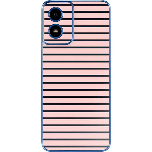 Pink and Black Stripes Moto G Play 4G (2024) Skin