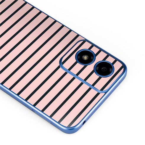 Pink and Black Stripes Moto G Play 4G (2024) Skin