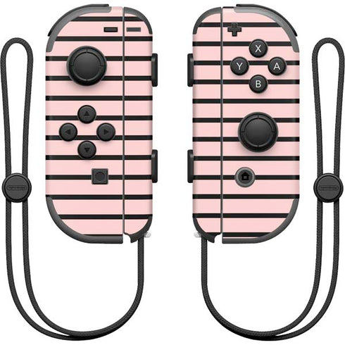 Pink and Black Stripes Nintendo Skins