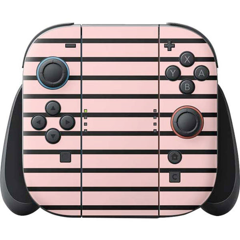 Pink and Black Stripes Nintendo Skins